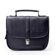 Hudson & James London skórzana listonoszka granatowa skóra naturalna okazja