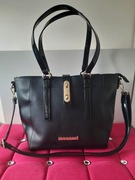 Torba Shopperka czarna na ramię duża Monnari