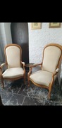 Dwa fotele wyscielane tapicerka 