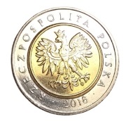 5 zł 2018 100 lecie Odzyskania Niepodległości - Niecentryczne bicie