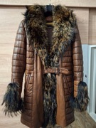 Płaszczyk skórzany damski.