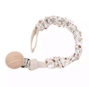 Zawieszka do smoczka z klipsem w kwiaty