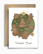 Kartka świąteczna bożonarodzeniowa - Pierniczki