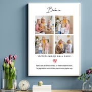 Plakat Babcia i Dziadek A4 z ramką | personalizacja | papier fotograficzny