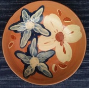 Talerz, półmisek, ceramika, kwiaty, vintage, boho, PRL, patera 