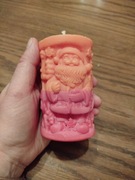 Ręcznie robiona świeca sojowa z Mikołajem 