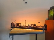 Lampa Panorama Paryża podświetlana RGB