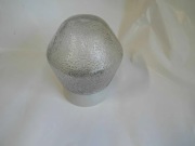 lampa szklana z oprawą porcelanową PRL