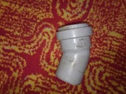 Kolano kanalizacyjne kanalizacji 50mm 30 stopni szary PVC-U 