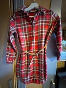 Tunika sukienka w kratkę czerwona roz 140 cm H&M