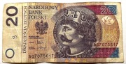Banknot 20 zł  2012 rok unikat AG 7075617