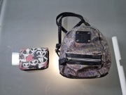 Reserwed Mały Kolorowy Błyszczący Plecak i Portfel Panda 