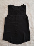 Czarna elegancka ażurowa koronkowa bluzka Only 34