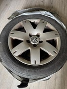 Aluminiowe felgi VW, opony, stojak, pokrowce- komplet