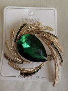 Piękna brokatowa broszka