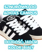 Białe Sznurówki do Adidas Campus 140cm