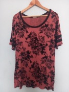 Tunika dzianinowa w drukowane kwiaty rozmiar 48