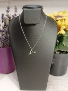 SREBRNY ŁAŃCUSZEK 925 SERCE PRZEBITE STRZAŁĄ