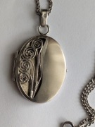 Srebro 800 duży sekretnik filigran 