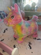 Dmuchany konik jednorożec skoczek piłka 