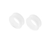 Tunel tunele plug biały silikonowy silikonu 14 mm