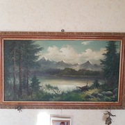 Dwa obrazy ręcznie malowane