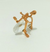 Figurka Swarovski kryształowy rower pozłacany