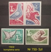 Znaczki fauna:750: ptaki, zwierzęta- Rumunia 1965r **