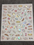 Holograficzne naklejki na paznokcie samoprzylepne sanrio cinnamoroll 