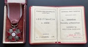 Srebrny Krzyż Zasługi RP bierutowski z legitymacją w oryginalnym pudełku