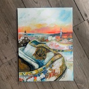 Obraz na płótnie Barcelona 30x40 cm