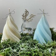 Świeca ozdobna kręcona choinka 