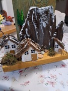 Wieszak na klucze domki