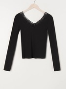 Sinsay bluzka z koronką xxs/xs