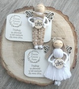 Podziękowanie tabliczka aniołek Makrama Komunia Święta 