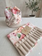 Zestaw czapka i komin handmade komplet bawełniany wiosna 
