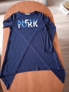 Piękna tunika włoskiej marki Piccolo Mondo melanż granat roz 152/11-12 lat