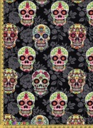 Tkanina bawełna czaszki skull 1m # 4665