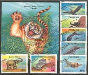 Tanzania - Zwierzęta, słoń, tygrys (zestaw 6246)