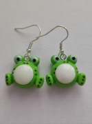 Kolczyki żabki zielone 