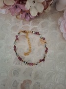 Bransoletka handmade z naturalnych kamieni  jaspis  granat