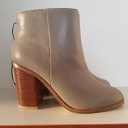 Botki, skóra, H&M, 36, obcas słupek