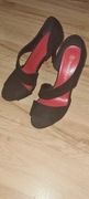 BUTY DAMSKIE CZARNE SZPILKI ROZMIAR 37 ZAMSZOWE 