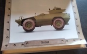 karta z serii Atlas Verlag  pojazd Cadillac Gage Commando Scout. 