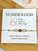 Bransoletka Numerologiczna 6 Szóstka  kamienie naturalne 