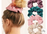 Nowa Różowa scrunchie frotka gumka nie uciska róż
