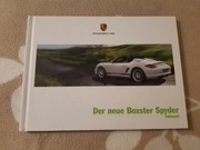 2009 2010 Porsche Boxster SPYDER Prospekt niemiecki twarda okładka 50 s.