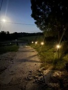 Lampa Solarna Ogrodowa LED Wbijana Słupek Czujnik Zmierzchu 2500K Ogród