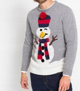15* bpc duży Świąteczny sweter zabawny Bałwanek XL