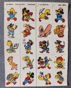 Naklejki PRL Disney vintage – Myszka Miki, Kaczor Donald i inne – unikat!